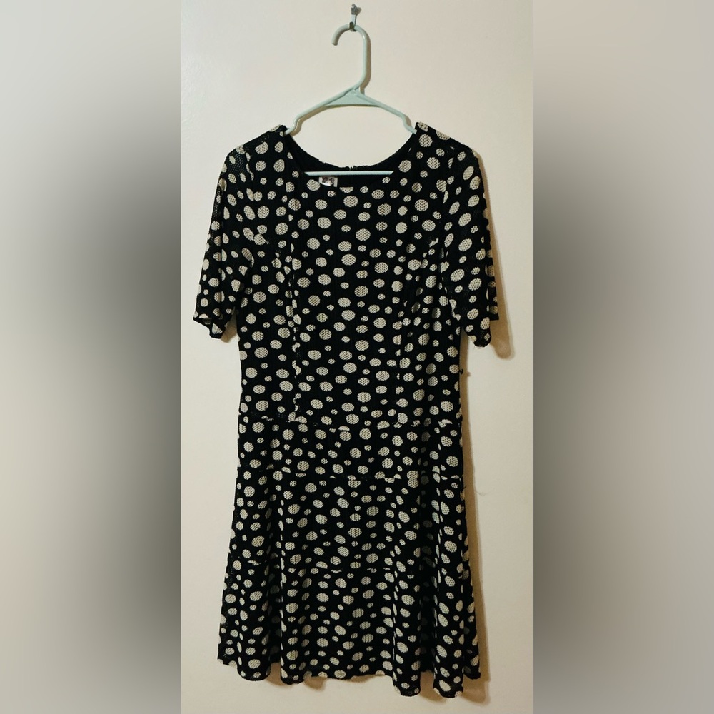 Anne Klein Black and White A-Line Dress